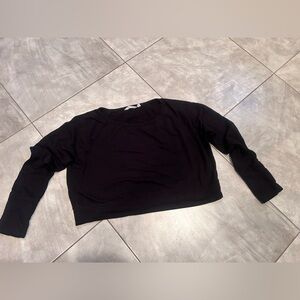 Athleta Black Cropped Sweatshirt -Medium